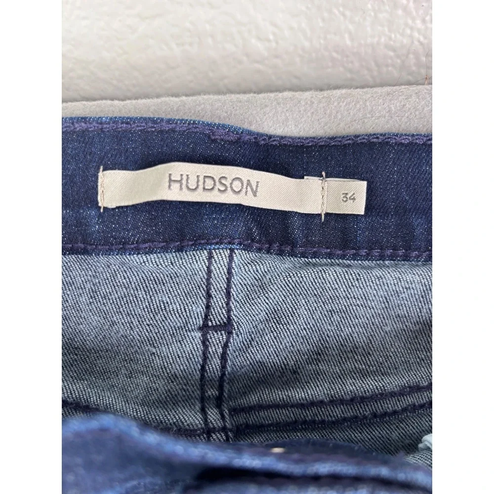 Hudson Barbara High Rise Bootcut Jeans Dark Wash Blue Denim Size 34 - Picture 4 of 8